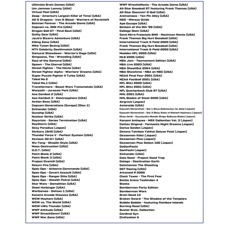 True Blue Mini Crackhead Pack 32G/64G Fight Pack PS ONE MINI