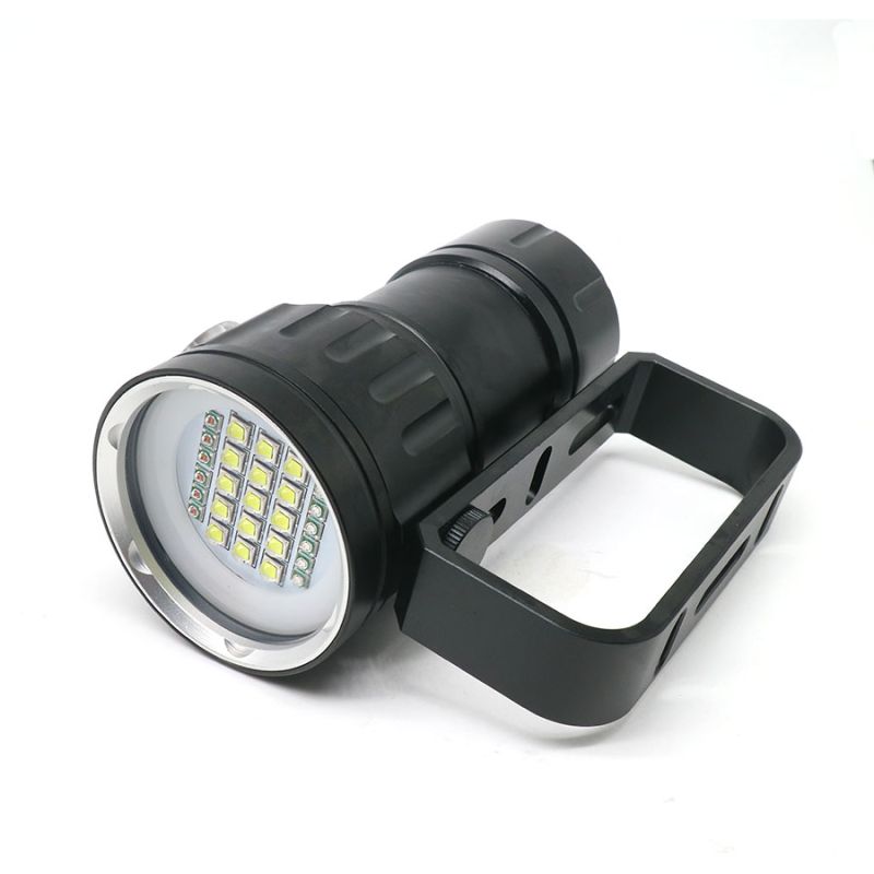 UV 395-400NM Tauchen Taschenlampe 15x2 Weißes Licht / 4x rotes Licht / 4x UV-Licht LED-Tauchfackel-Taschenlampe