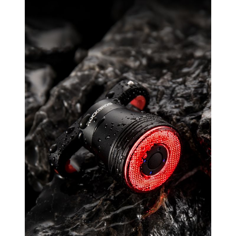 ROCKBROS Q5 Fahrrad Smart Auto Brake Sensing Light IPx6 Wasserdichtes LED-Laderad Rücklicht Fahrradrücklicht