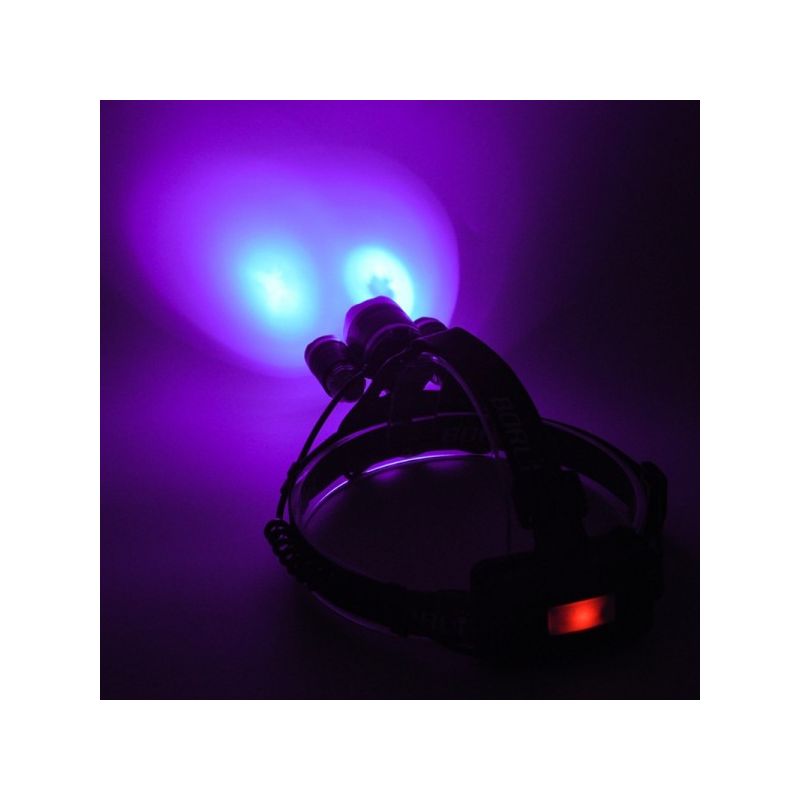 Boruit RJ-3000 LED-Scheinwerfer T6 weißes Licht und 2 x XPE R5 grüne Licht-LED-Scheinwerfer