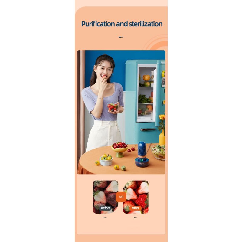 Donlim Desinfektionsmittel Gemüse Spülmaschine Waschkapseln Gemüsewaschmaschinen Ozonisator Obstreiniger Lebensmitteldesinfektion Reiniger