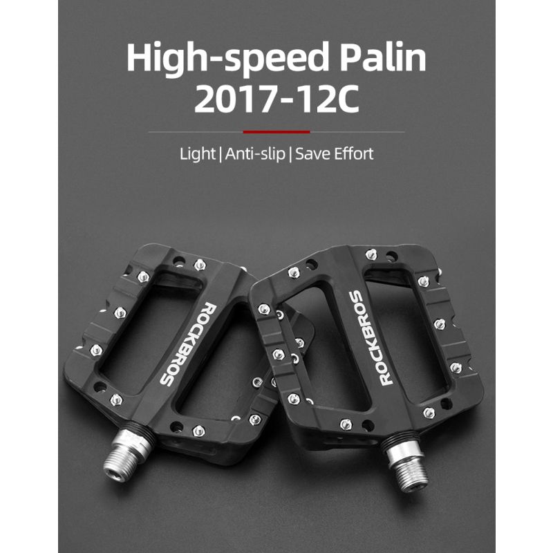 ROCKBROS Ultraleichte Dichtungslager Fahrrad Fahrradpedale Radfahren Nylon Rennrad BMX Mtb Pedale Flache Plattform Fahrradteile Zubehör