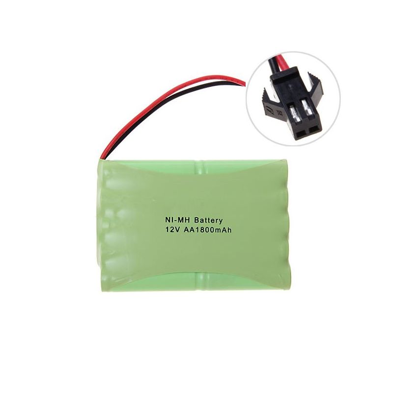 12V AA 1800mAh Ni-MH Akku mit großem SM-Stecker