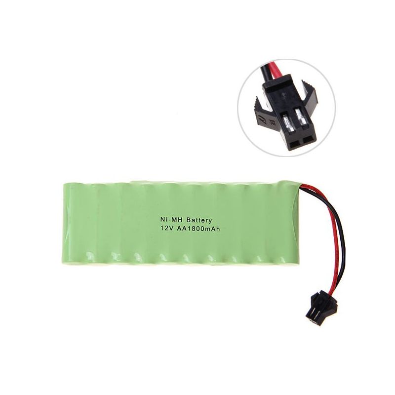 12V AA 1800mAh Ni-MH Akku mit großem SM-Stecker
