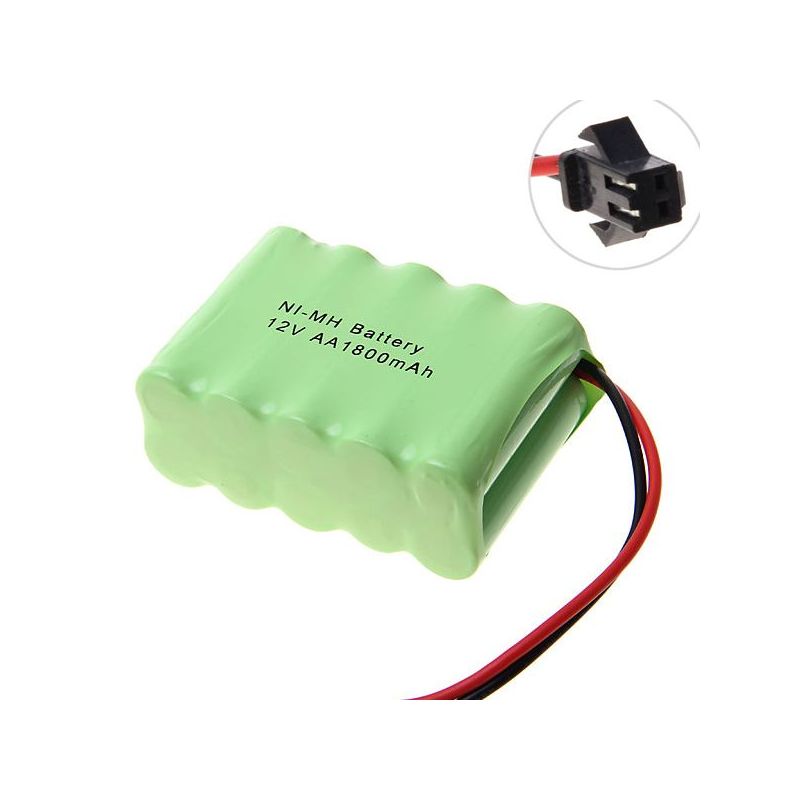 12V AA 1800mAh Ni-MH Akku mit SM-Stecker