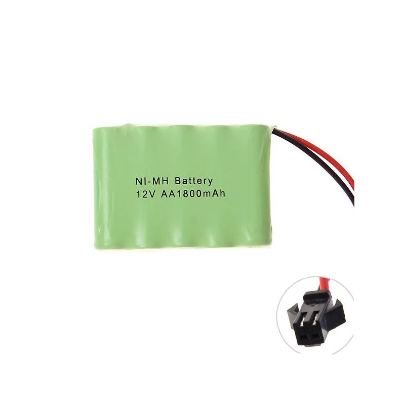 12V AA 1800mAh Ni-MH Akku mit SM-Stecker