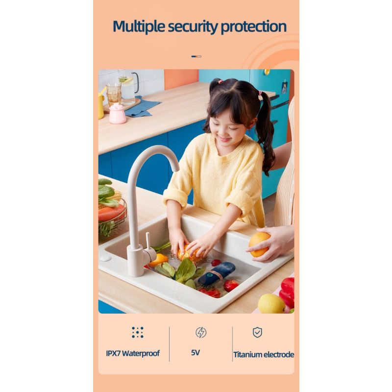 Donlim Desinfektionsmittel Gemüse Spülmaschine Waschkapseln Gemüsewaschmaschinen Ozonisator Obstreiniger Lebensmitteldesinfektion Reiniger