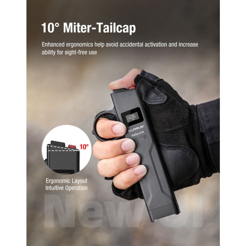 Klarus X1 Ultra-thin EDC Tactical Flashlight Luminus SST-70 LED 4200LM Outdoor Emergency Torch Light