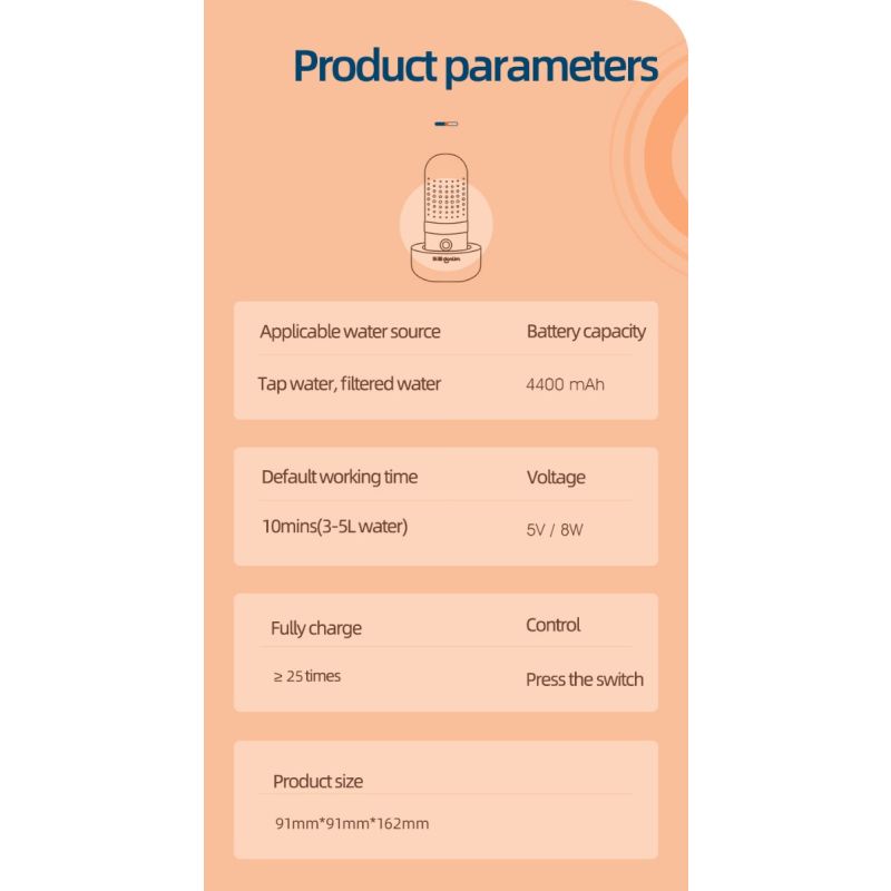 Donlim Desinfektionsmittel Gemüse Spülmaschine Waschkapseln Gemüsewaschmaschinen Ozonisator Obstreiniger Lebensmitteldesinfektion Reiniger