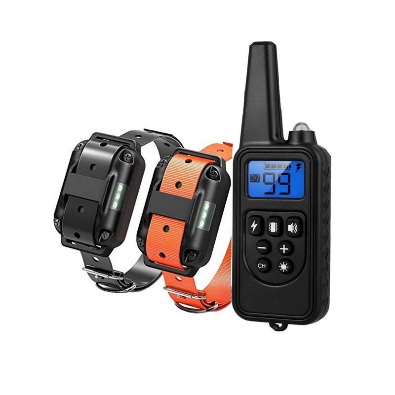 800m Electric Hunde-Trainingskragen PET-Fernbedienung wasserdicht wiederaufladbar mit LCD-Anzeige für alle Größenschlag-Schwingungsklang