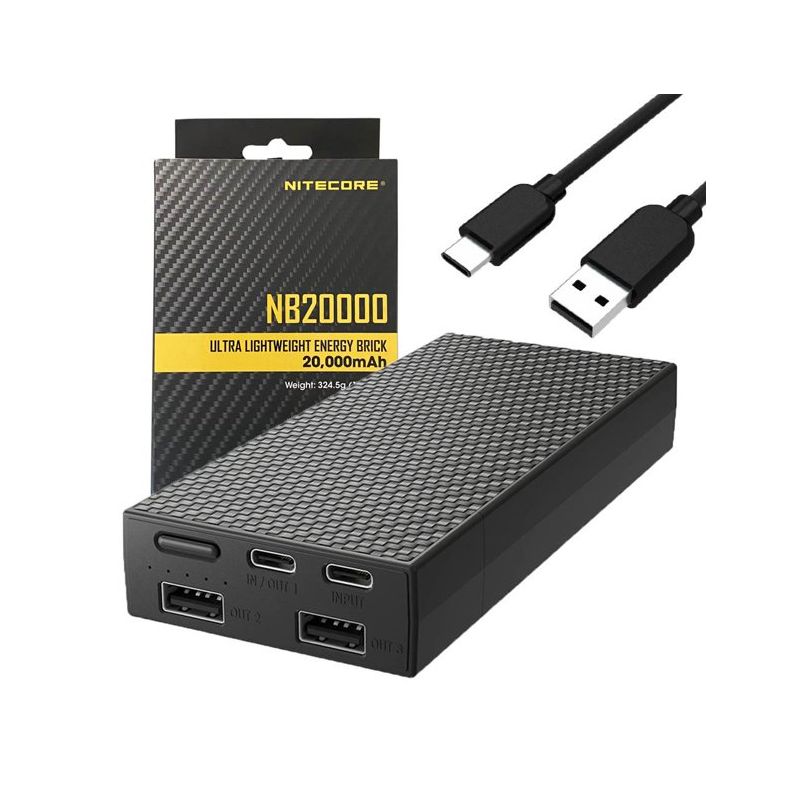 Nitecore NB20000 QC Dual Port USB/USB-C 20000mAh Powerbank