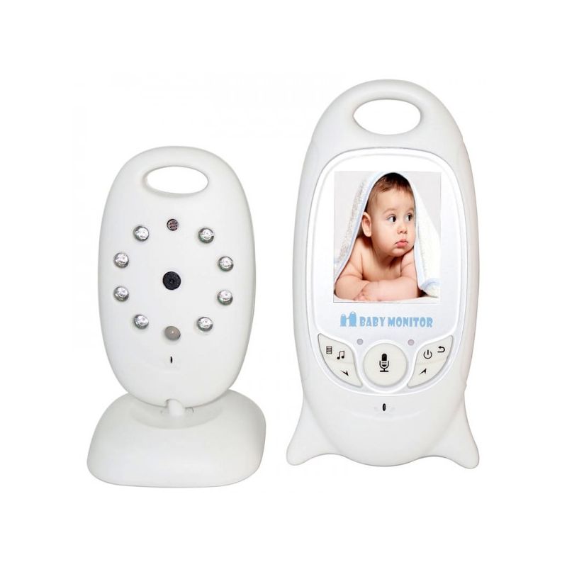 VB601 2.4G Funk-Video-Baby-Monitor 2.0-Zoll-Farb-Sicherheits-Kamera 2-Wege-Talk NightVision-IR-LED-Temperaturüberwachung mit 8 BLULBY