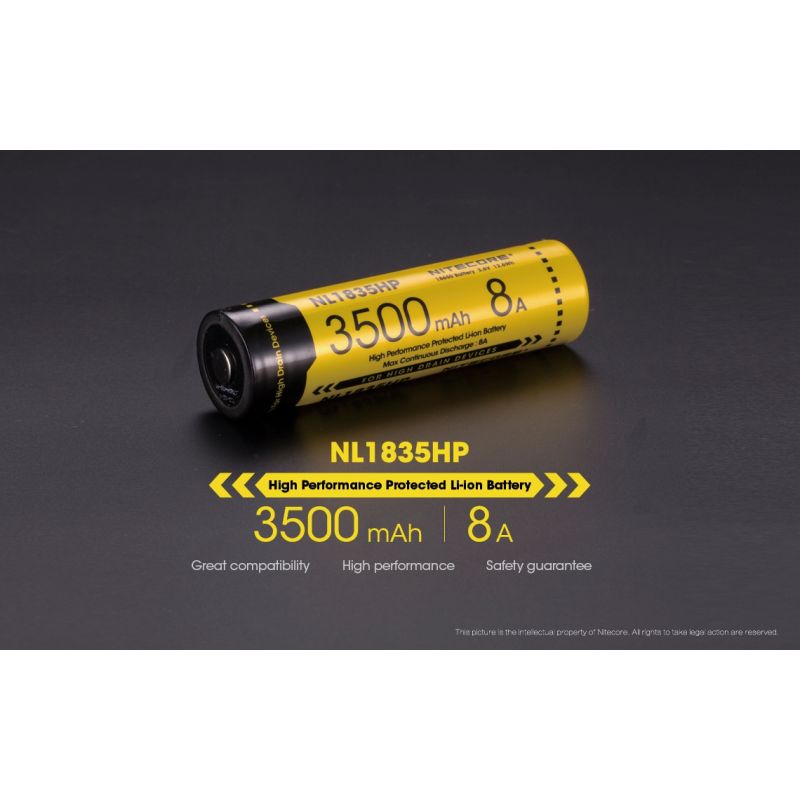 NITECORE NL1835HP 3500MAH 3.6V 12.6WH 8A Hochleistung 18650 Batterie