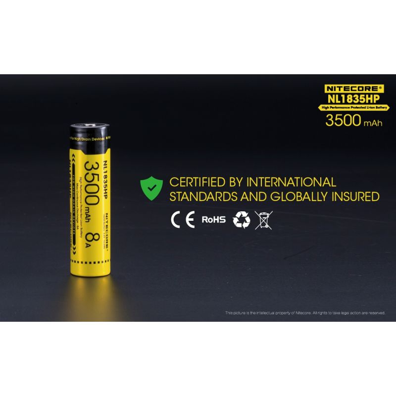 NITECORE NL1835HP 3500MAH 3.6V 12.6WH 8A Hochleistung 18650 Batterie