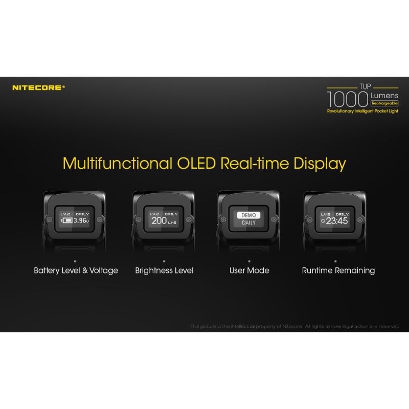 NITECORE TUP XP-L HD V6 LED 1000 Lumen USB Wiederaufladbare Mini-Taschenlampe