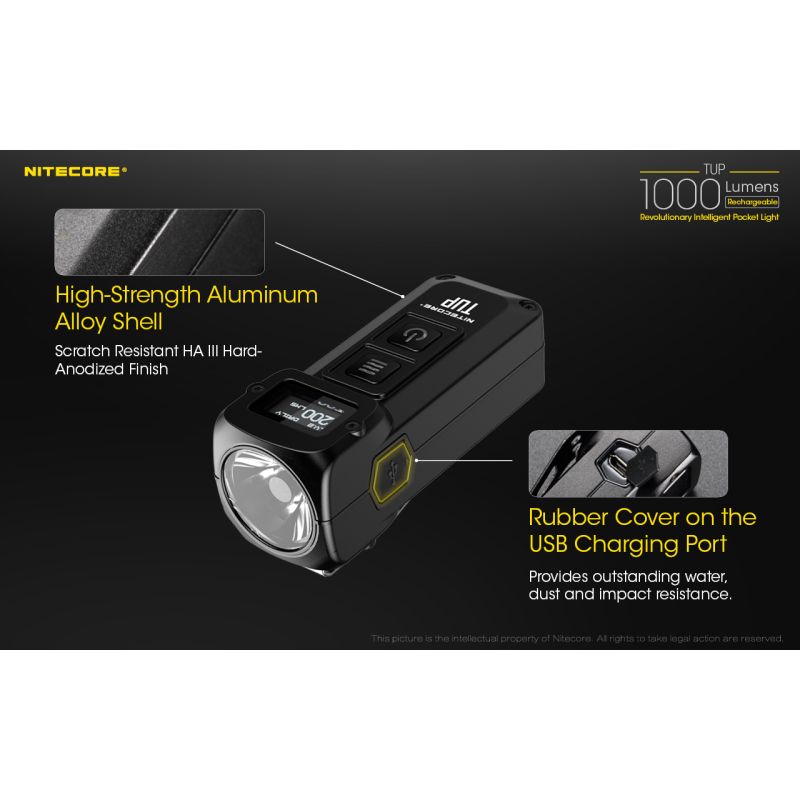 NITECORE TUP XP-L HD V6 LED 1000 Lumen USB Wiederaufladbare Mini-Taschenlampe