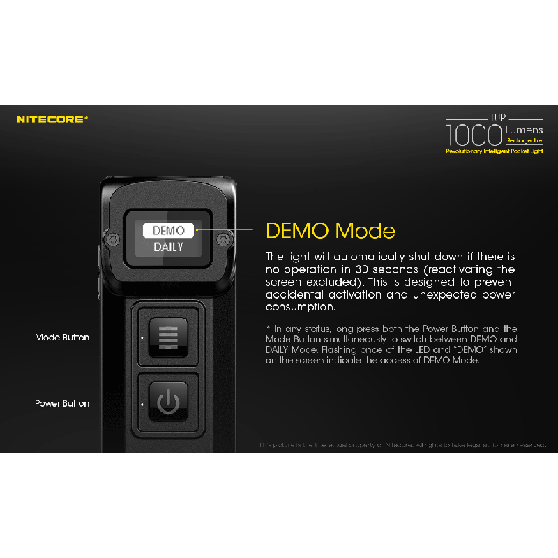 NITECORE TUP XP-L HD V6 LED 1000 Lumen USB Wiederaufladbare Mini-Taschenlampe