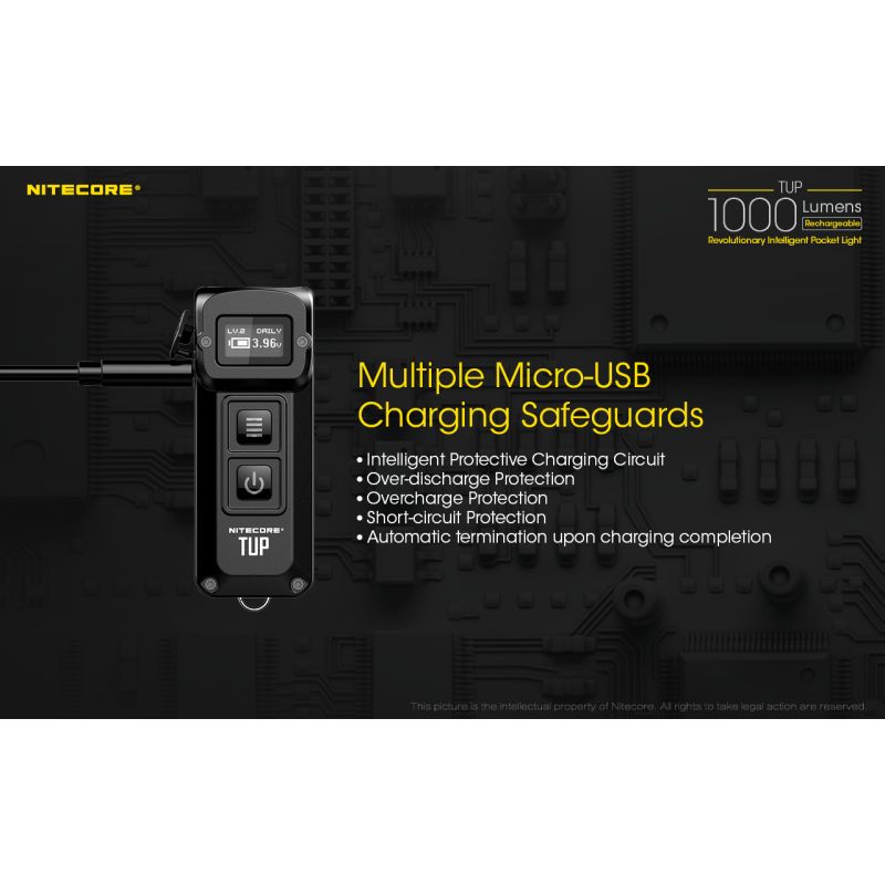NITECORE TUP XP-L HD V6 LED 1000 Lumen USB Wiederaufladbare Mini-Taschenlampe