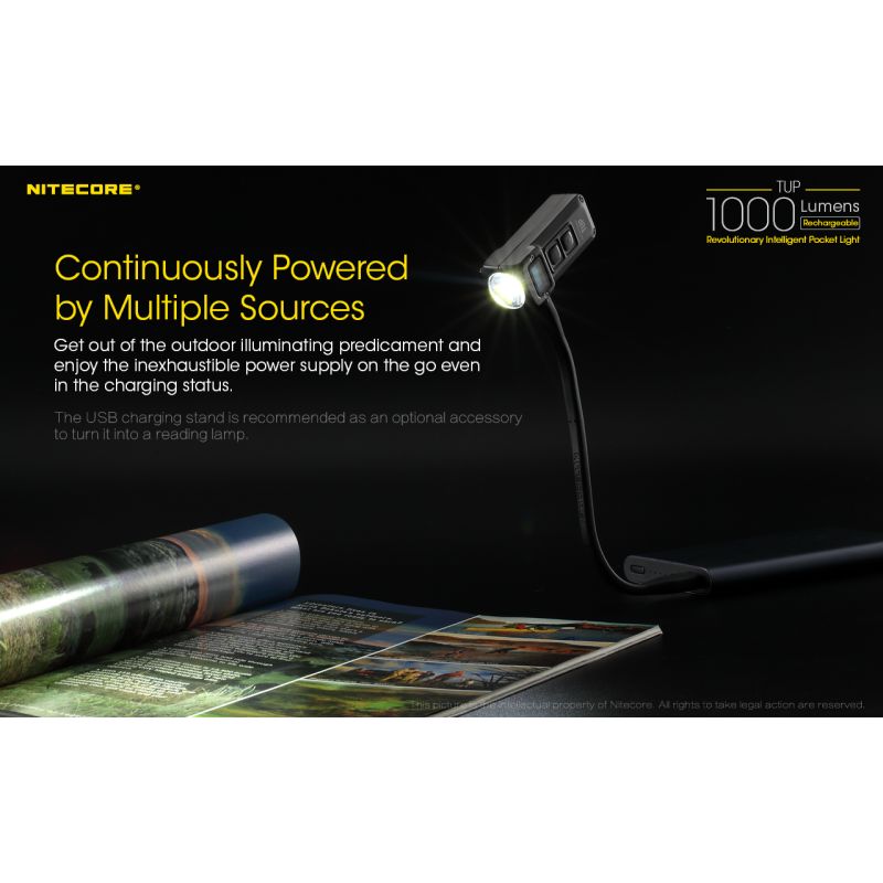 NITECORE TUP XP-L HD V6 LED 1000 Lumen USB Wiederaufladbare Mini-Taschenlampe