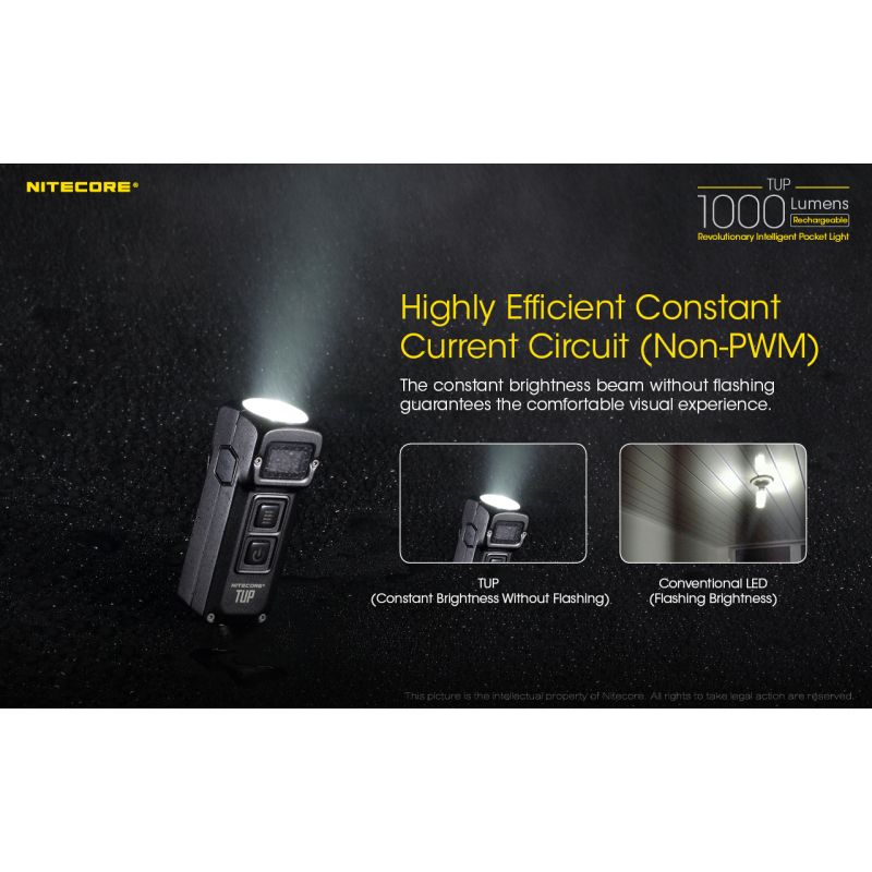 NITECORE TUP XP-L HD V6 LED 1000 Lumen USB Wiederaufladbare Mini-Taschenlampe