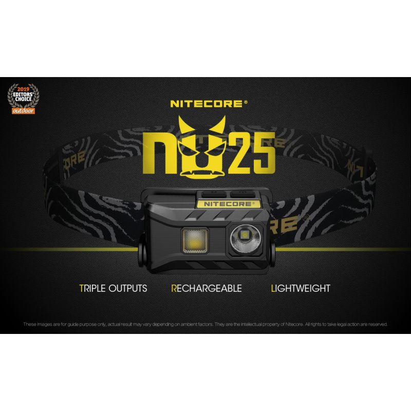 Nitecore NU25 XP-G2 S3 LED 360 Lumen LED-LED-Wiederaufladbare Scheinwerfer
