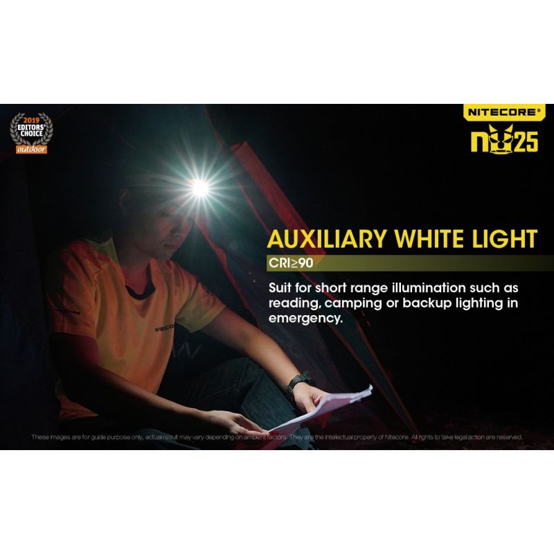 Nitecore NU25 XP-G2 S3 LED 360 Lumen LED-LED-Wiederaufladbare Scheinwerfer