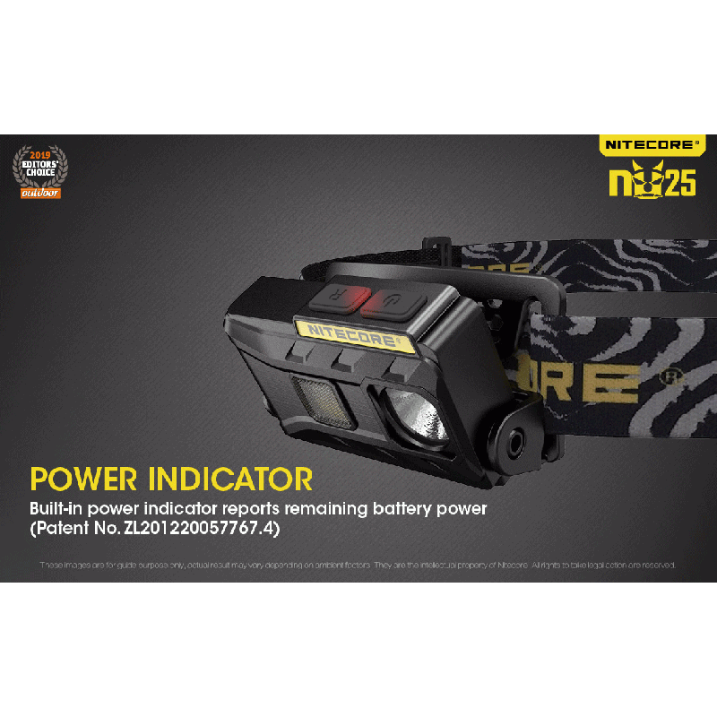 Nitecore NU25 XP-G2 S3 LED 360 Lumen LED-LED-Wiederaufladbare Scheinwerfer