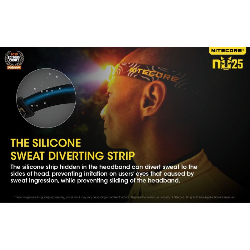 Nitecore NU25 XP-G2 S3 LED 360 Lumen LED-LED-Wiederaufladbare Scheinwerfer