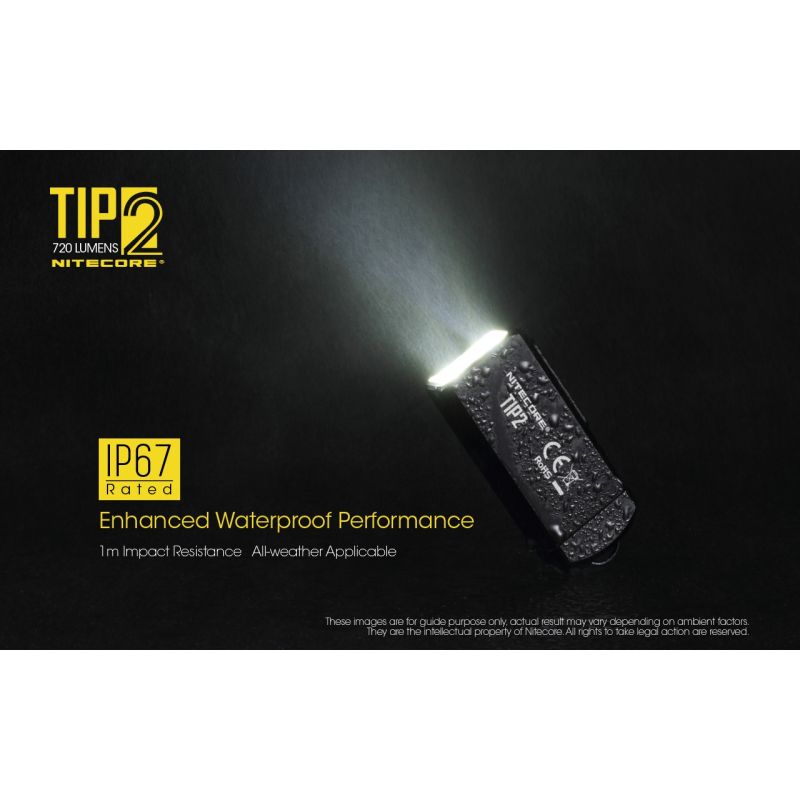 NITECORE TIPP2 XP-G3 S3 LED 720 Lumen USB Wiederaufladbare Schlüsselanhänger Tastenlampe
