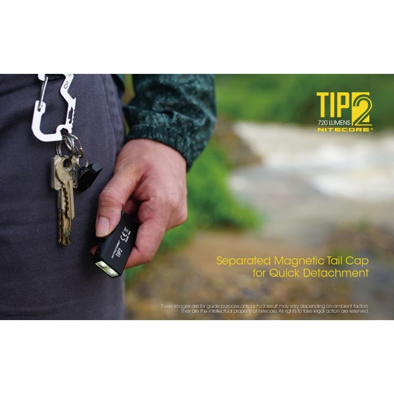 NITECORE TIPP2 XP-G3 S3 LED 720 Lumen USB Wiederaufladbare Schlüsselanhänger Tastenlampe