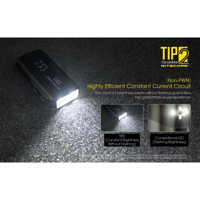 NITECORE TIPP2 XP-G3 S3 LED 720 Lumen USB Wiederaufladbare Schlüsselanhänger Tastenlampe