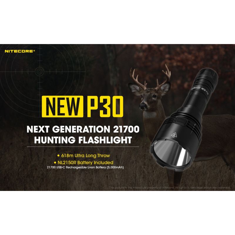 Nitecore New P30 XP-L HI V3 1000 Lumen 618 m LED-Taschenlampe