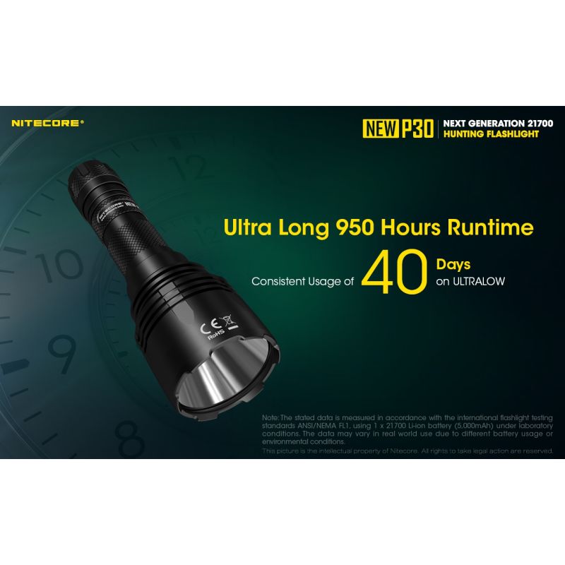 Nitecore New P30 XP-L HI V3 1000 Lumen 618 m LED-Taschenlampe
