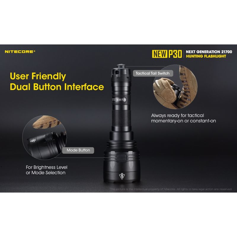 Nitecore New P30 XP-L HI V3 1000 Lumen 618 m LED-Taschenlampe