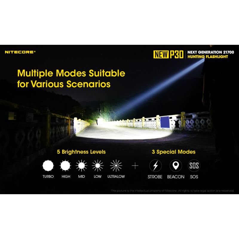 Nitecore New P30 XP-L HI V3 1000 Lumen 618 m LED-Taschenlampe