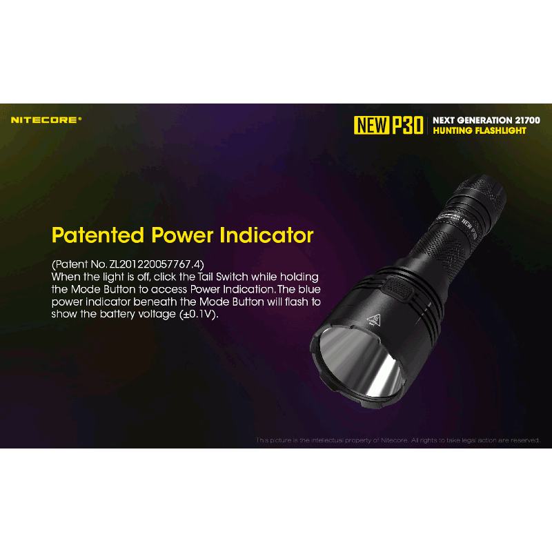 Nitecore New P30 XP-L HI V3 1000 Lumen 618 m LED-Taschenlampe