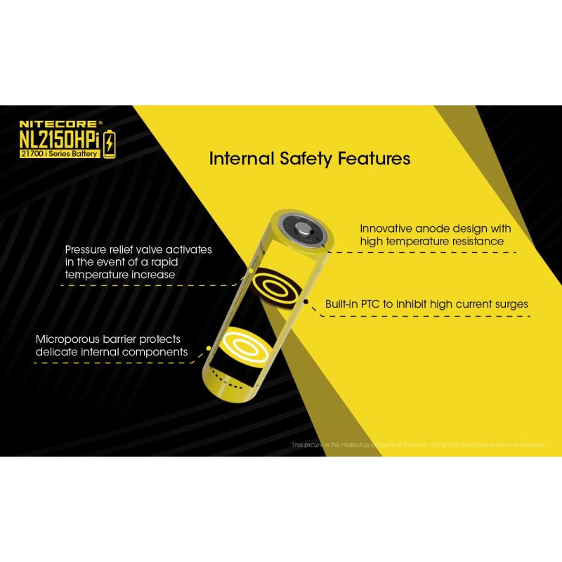 NITECORE NL2150HPI 5000MAH 3.6V 18WH 21700 Li-Ion-Akku