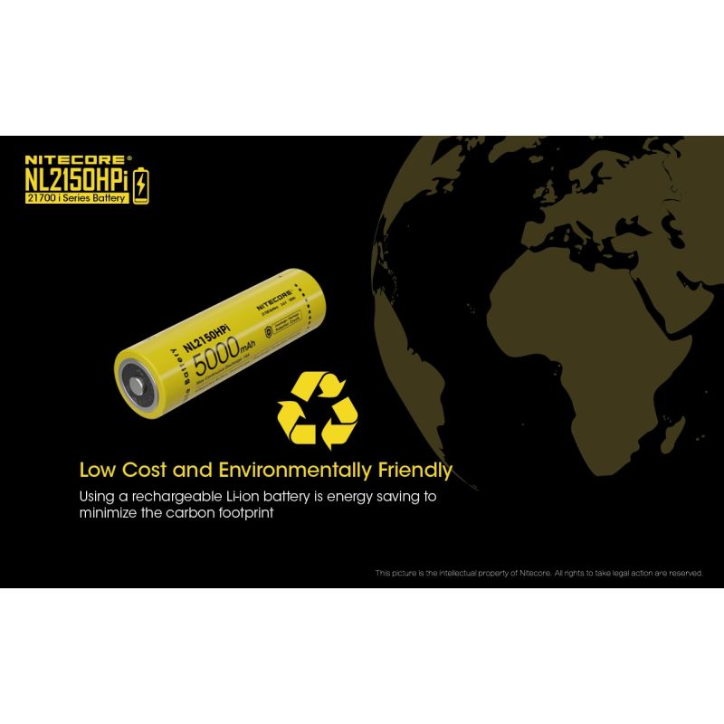 NITECORE NL2150HPI 5000MAH 3.6V 18WH 21700 Li-Ion-Akku