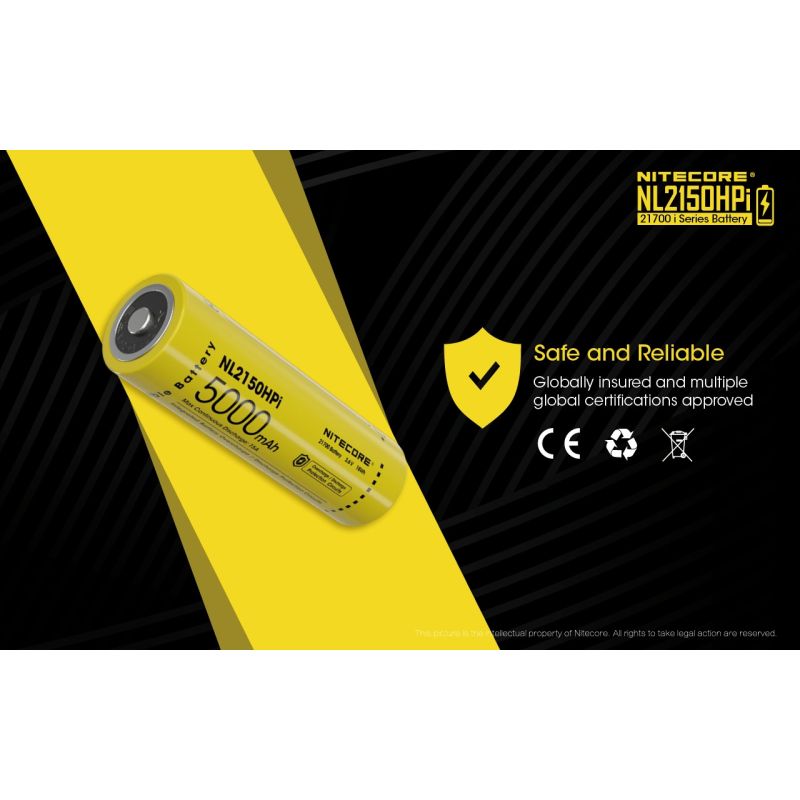 NITECORE NL2150HPI 5000MAH 3.6V 18WH 21700 Li-Ion-Akku