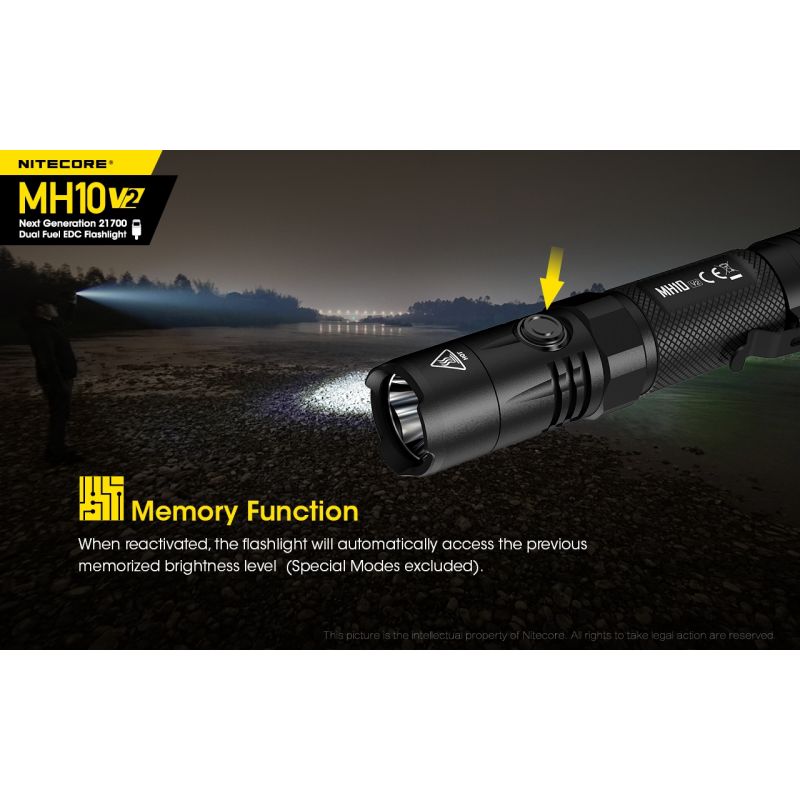 NITECORE MH10 V2 XP-L2 V6 LED 1200 Lumen USB-C Ladegerät 21700 Batterie-Taschenlampe