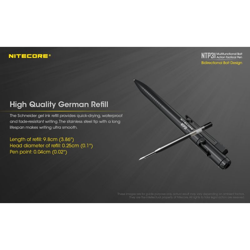 Nitecore NTP31 Multifunktionale Bolzenaktion TAC-Stift