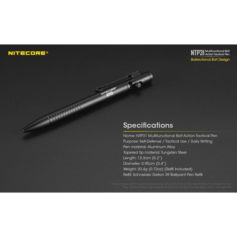 Nitecore NTP31 Multifunktionale Bolzenaktion TAC-Stift