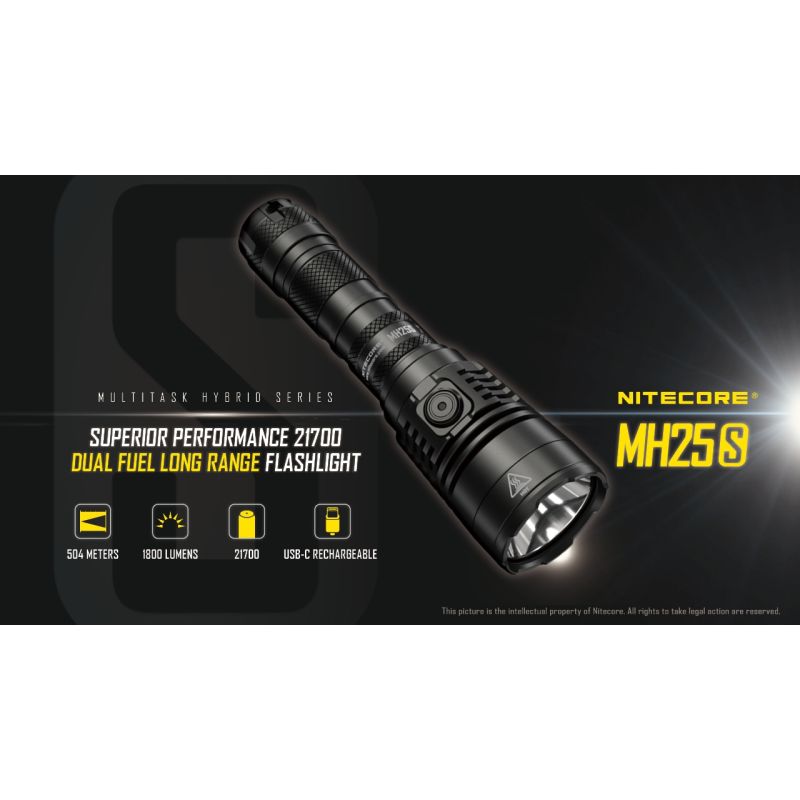NITECORE MH25S LUMINUS SST-40 1800 LUMEN USB-C Wiederaufladbare Taschenlampe