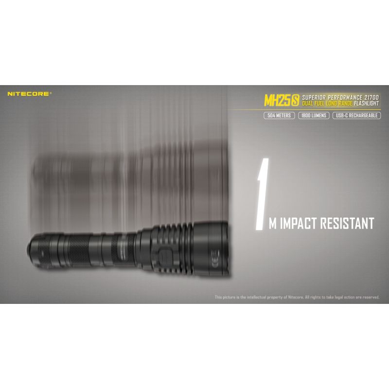 NITECORE MH25S LUMINUS SST-40 1800 LUMEN USB-C Wiederaufladbare Taschenlampe