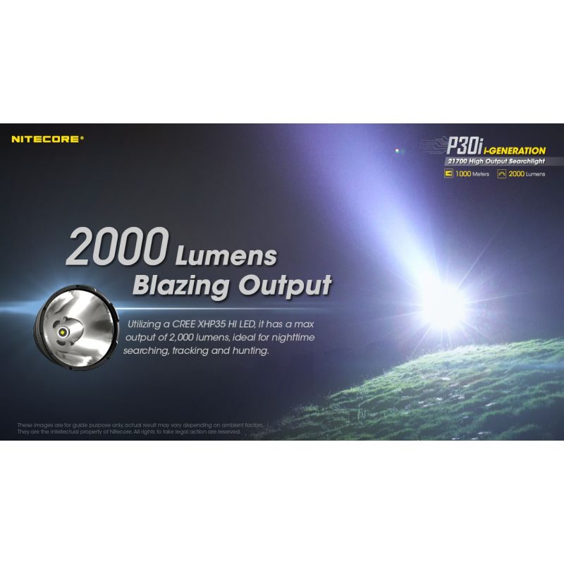 Nitecore P30i XHP35 HI LED 2000 Lumen 1000 Meter LED-Taschenlampe