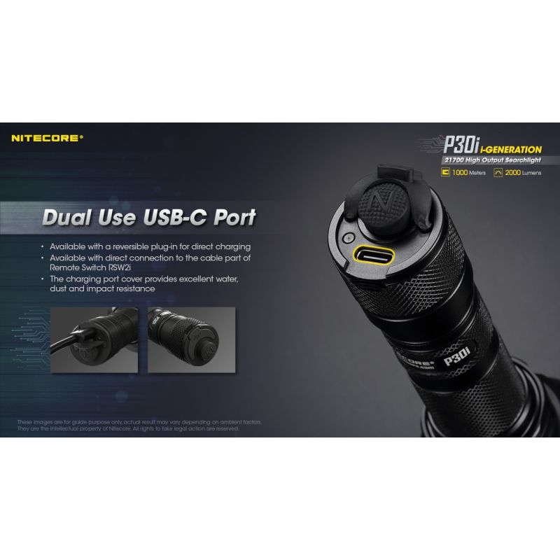 Nitecore P30i XHP35 HI LED 2000 Lumen 1000 Meter LED-Taschenlampe