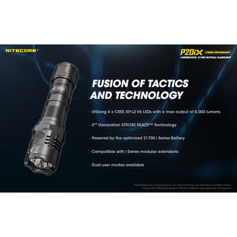 NITECORE P20IX 4 x XP-L2 V6 LED 4000 Lumen Taschenlampe