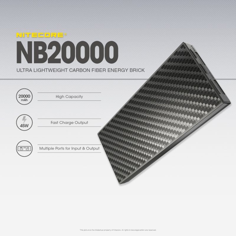 Nitecore NB20000 QC Dual Port USB/USB-C 20000mAh Powerbank