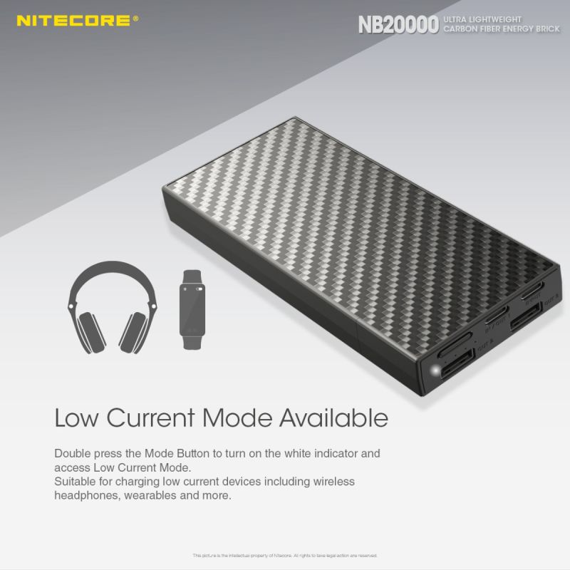 Nitecore NB20000 QC Dual Port USB/USB-C 20000mAh Powerbank