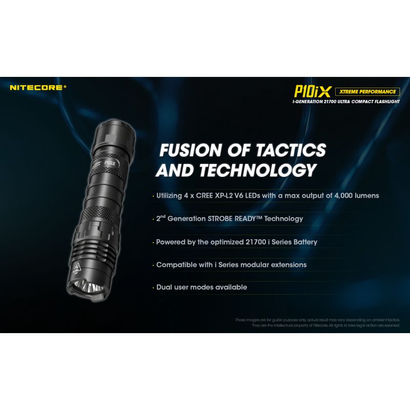 Nitecore P10iX 4 x XP-L2 V6 LED 4000 Lumen Taschenlampe